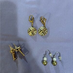 3 vintage earring sets